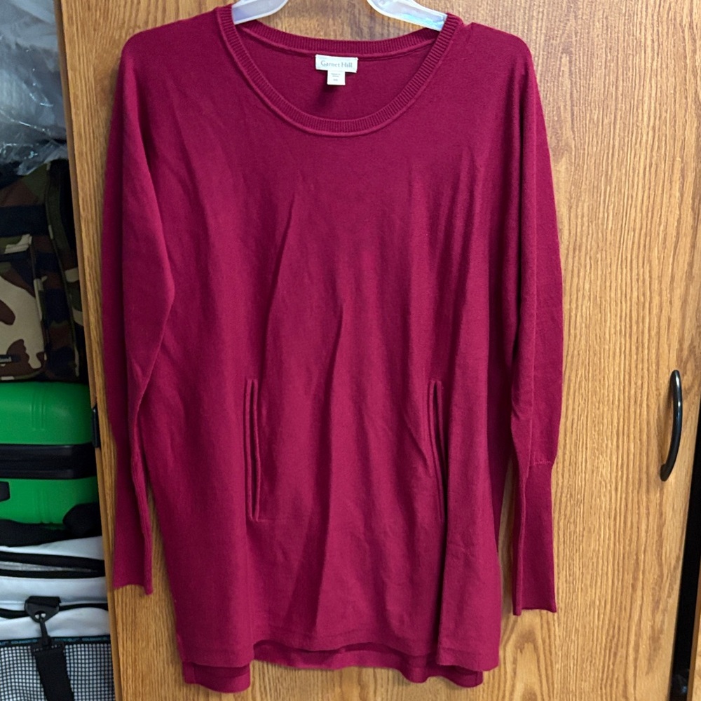 Garnet Hill Women's Rich Red sweater